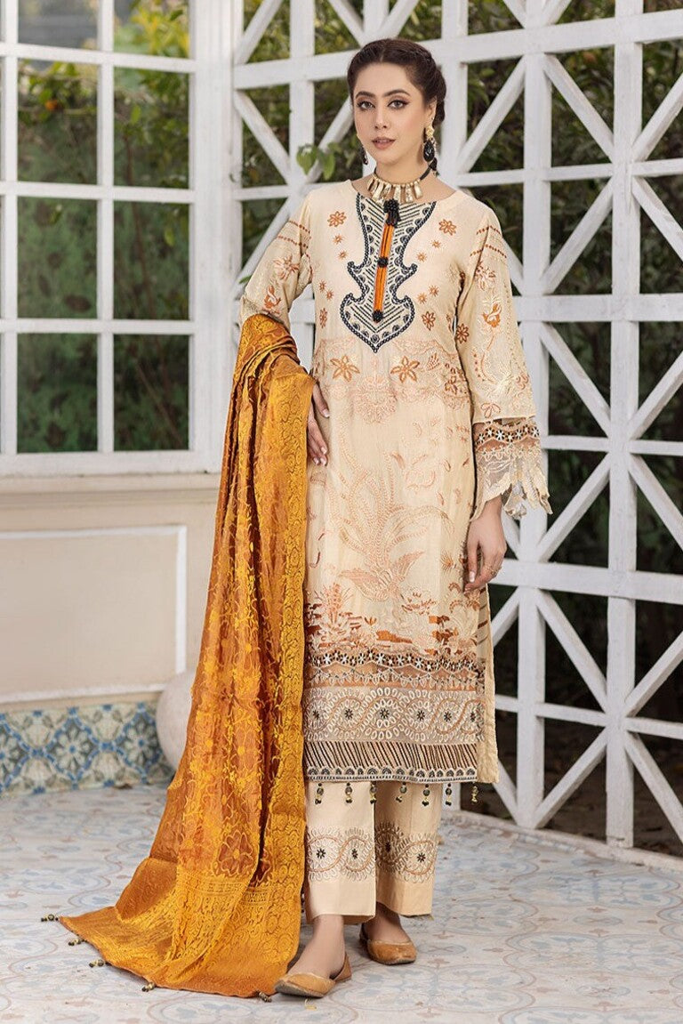 Beige Cotton Suit