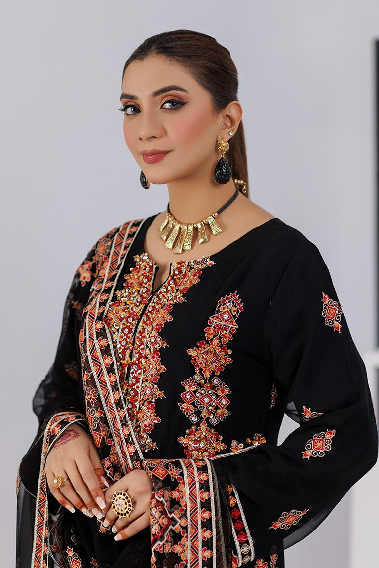 Black Chiffon Formal Dress USA