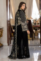 Black Golden Embroidery Chiffon Dress