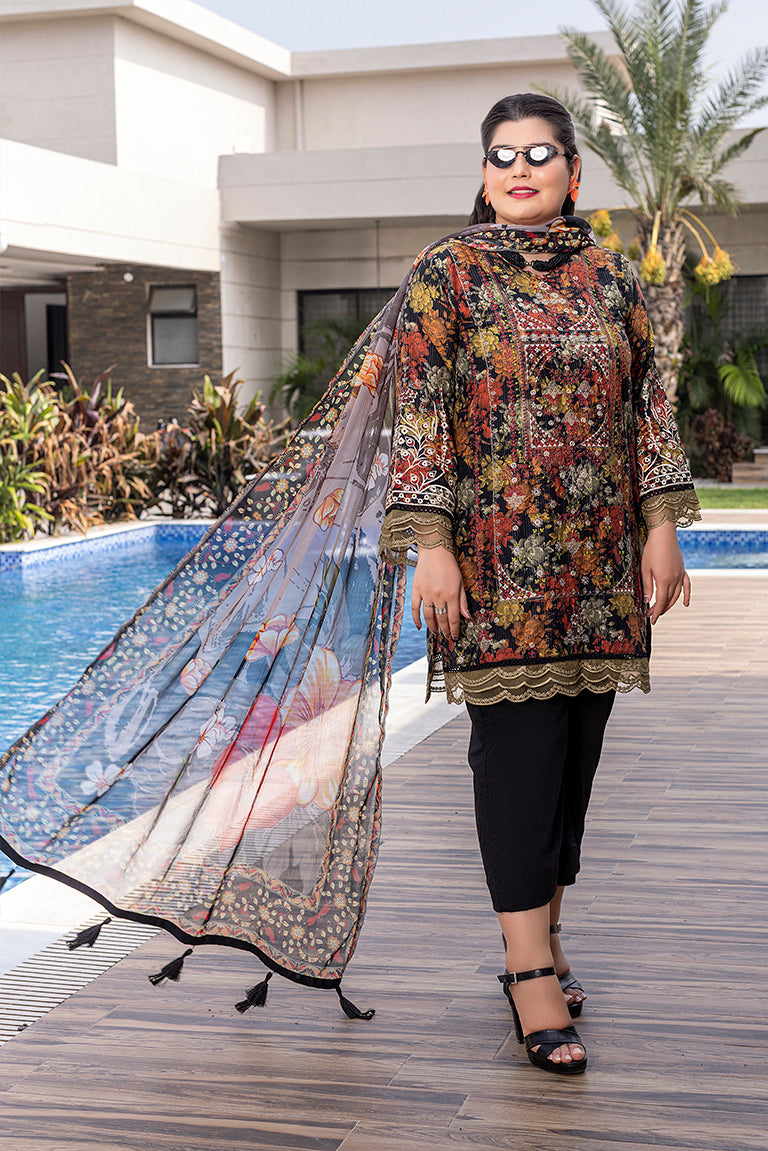 Black Pakistani Plus Size Dress USA