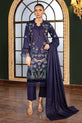 Blue Dhanak Readymade Suit