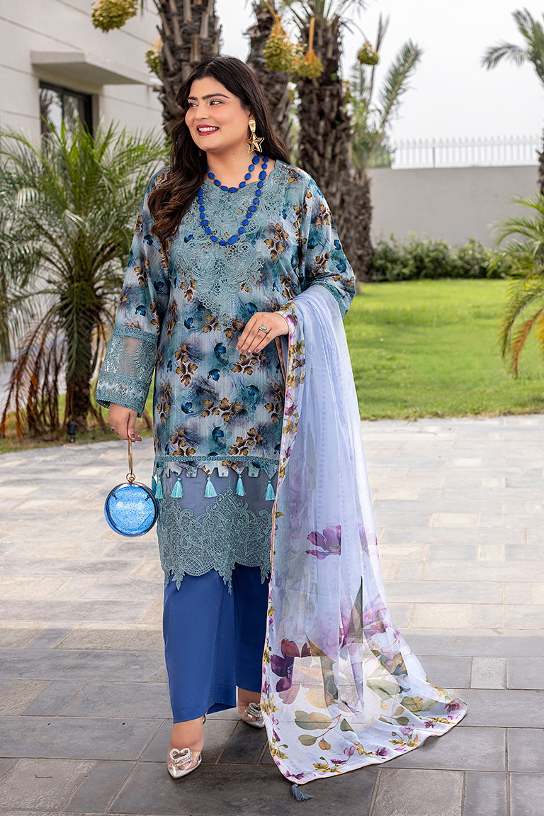 Blue Dress For Eid 