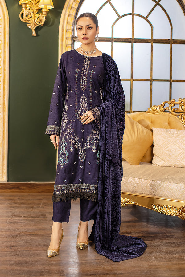 Blue Viscose Readymade Suit