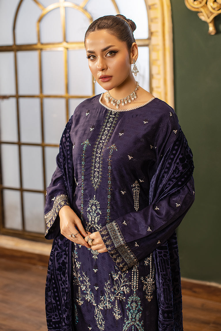 Blue Viscose Readymade Suit Online USA