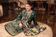 Bottle Green Linen Dress 