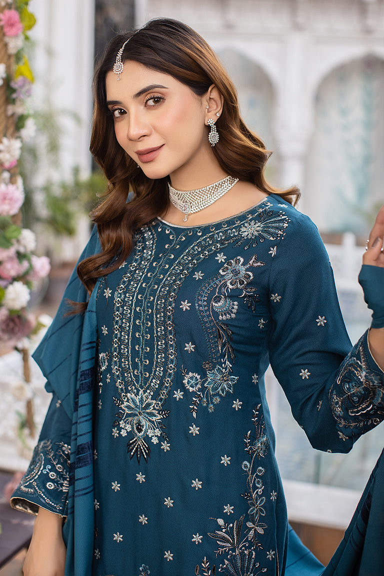 Dark Blue Dhanak Suit