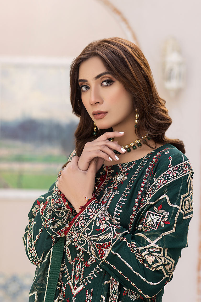 Dark Green Chiffon Dress USA
