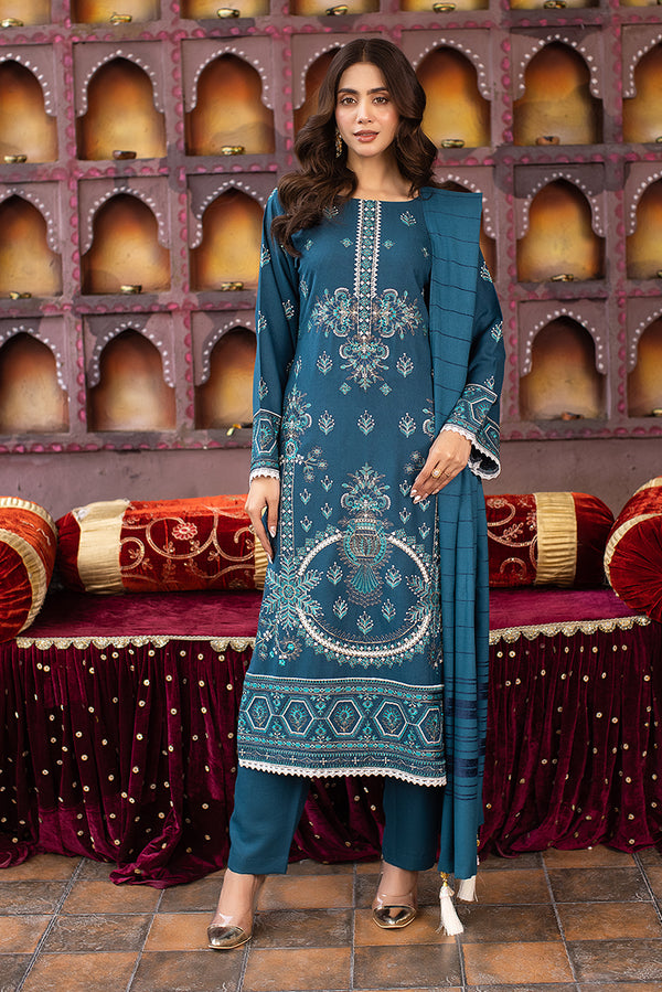 Dhanak Suit with Embroidery
