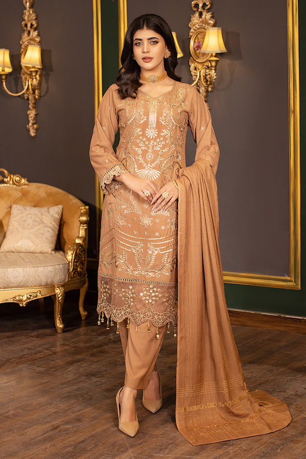 Embroidered Viscose Suit