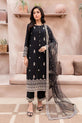 Embroidered Black Cotton Suit