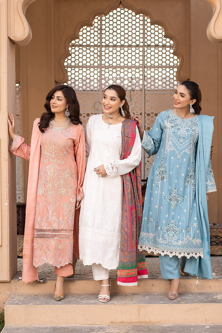  Embroidered Dhanak Suits