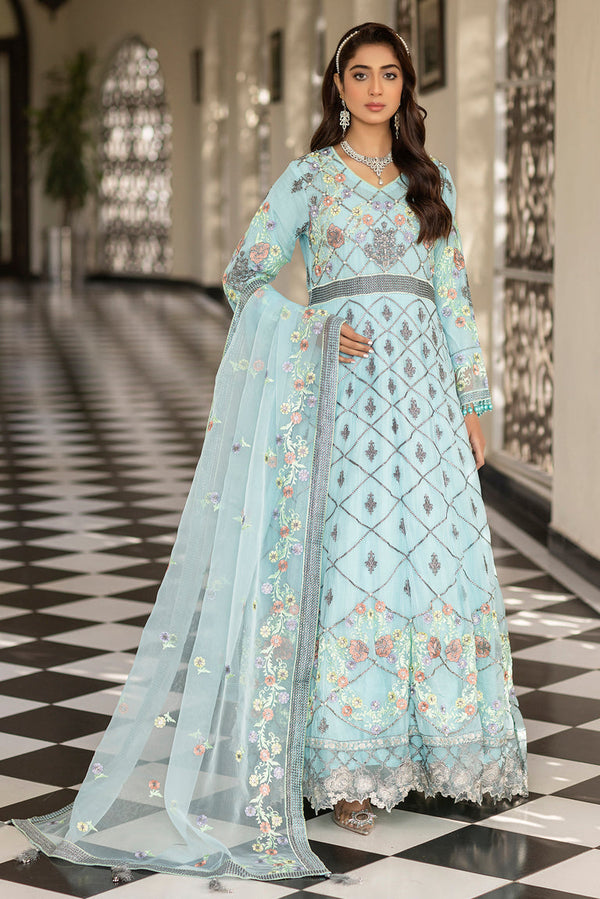 Embroidered Organza Maxi Dress