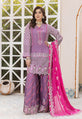 Embroidered Purple and Pink Dress