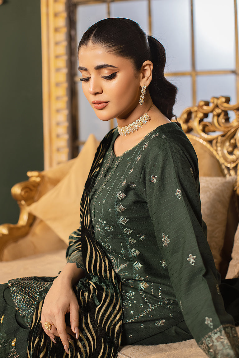Green Embroidered Suit