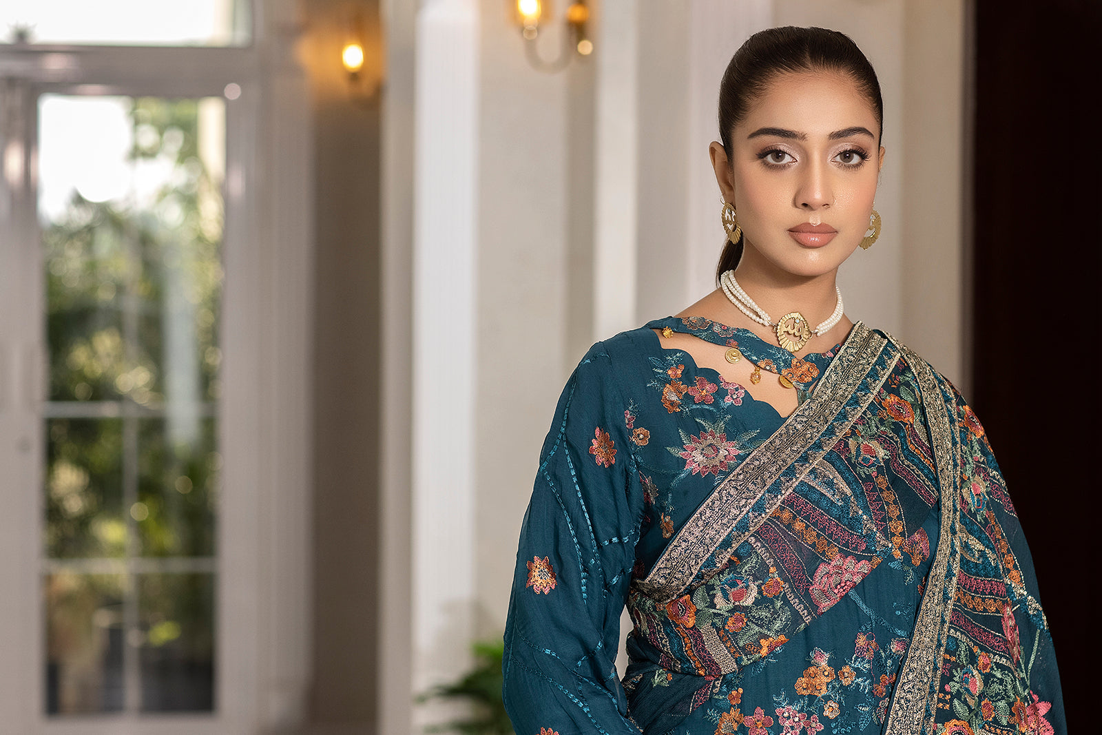 Green Luxury Embroidery Dress in USA