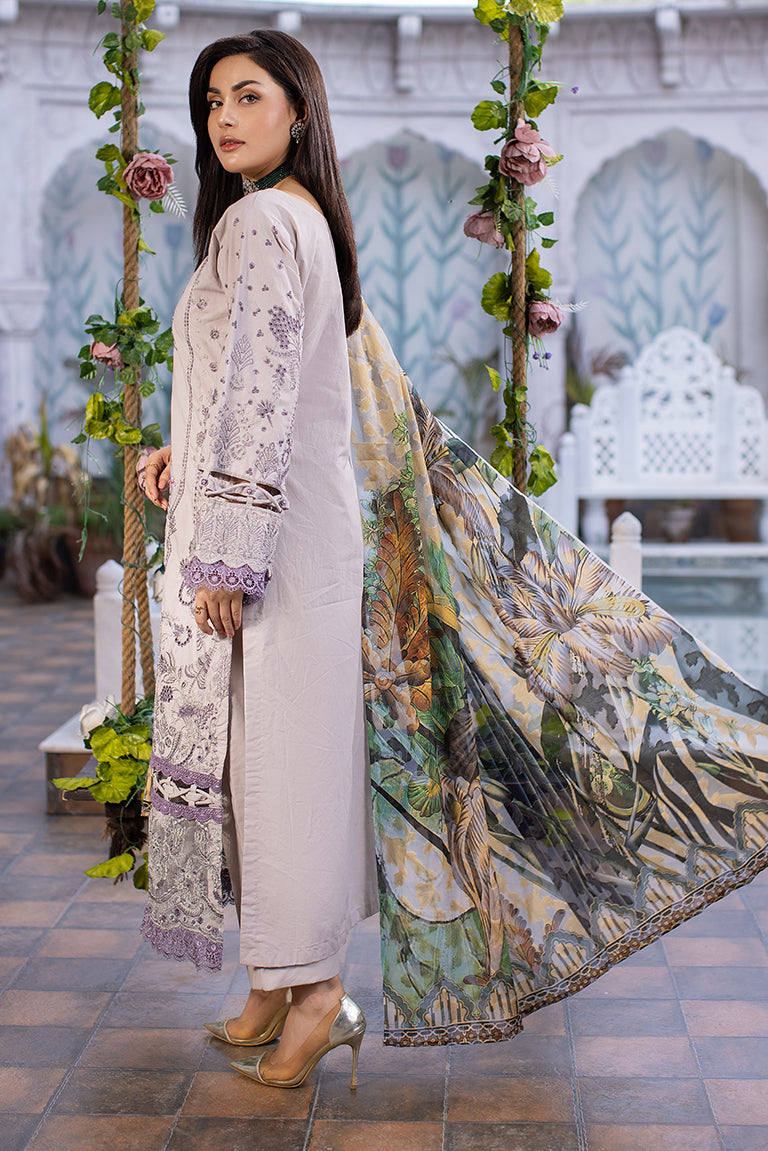 Grey Pakistani Cotton Dress
