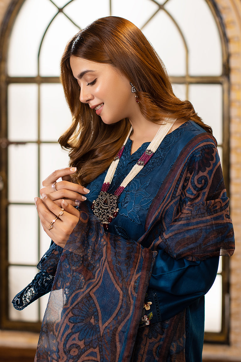 Heavily Embroidered Lawn Suit