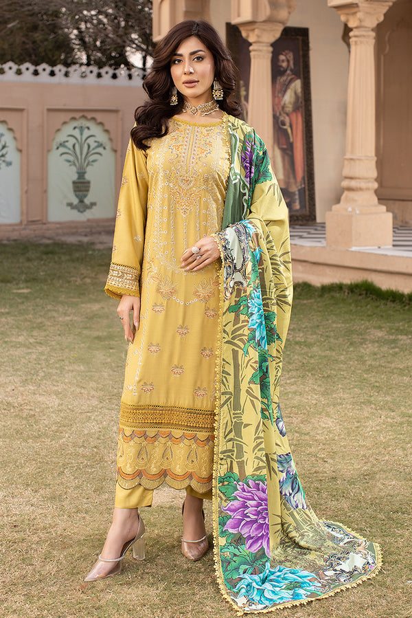 Heavily Embroidered Linen Suit