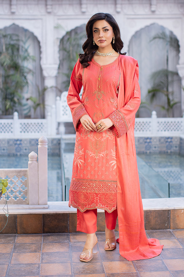 Heavily Embroidered Viscose Suit