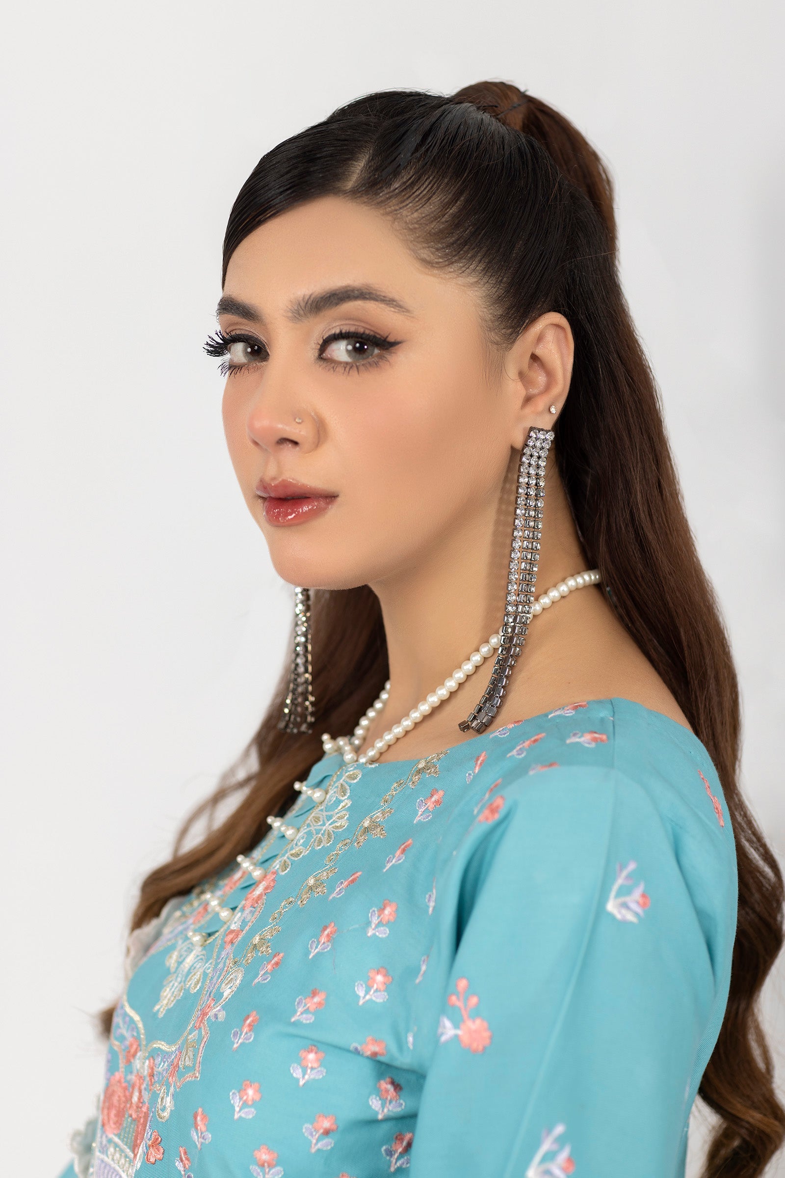 Light Blue & White Dress 