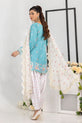 Light Blue and White Dress For Wome