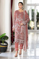 Light Grey and Pink Embroidered Dress USA