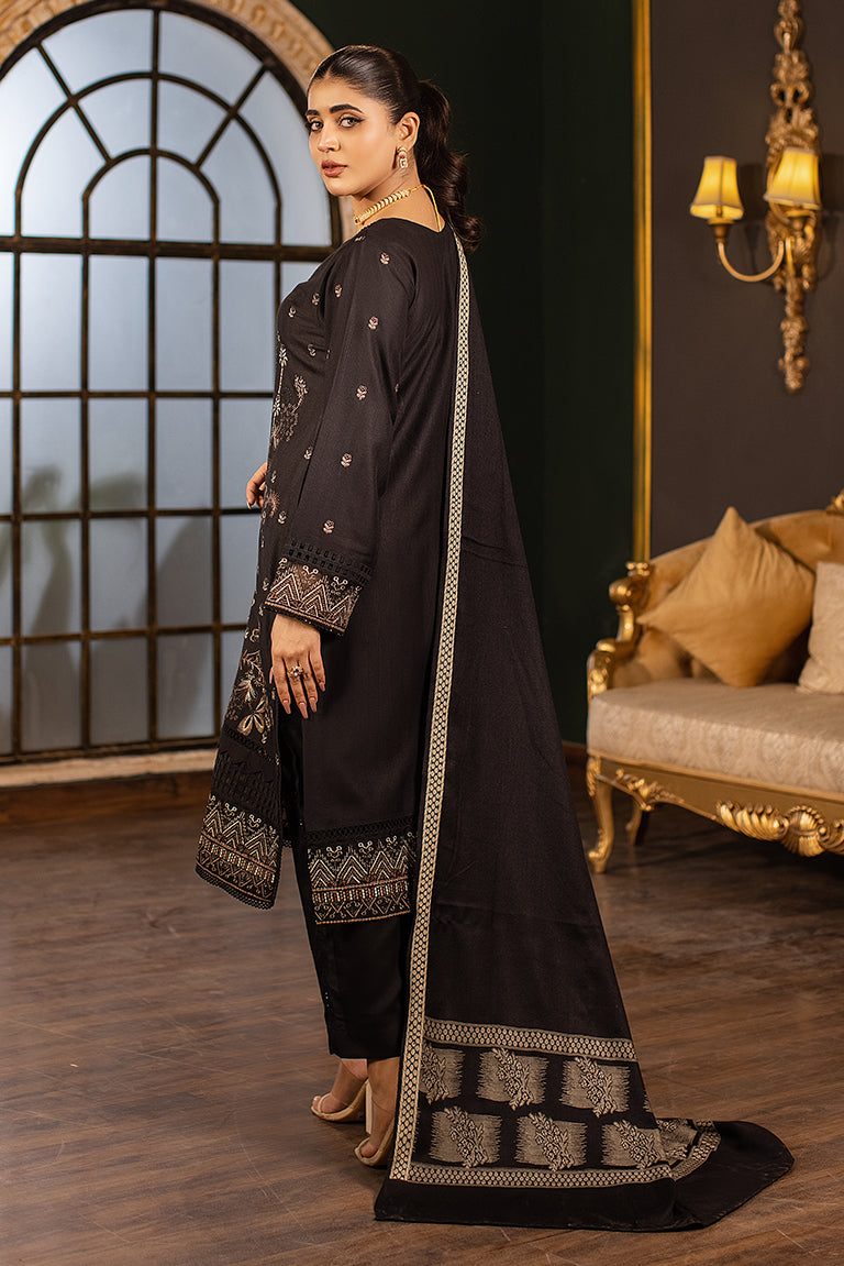 Luxurious Black Casual Wear Pakistani Dress