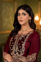 Maroon Dhanak Dress USA