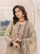 Maroon and Beige Embroidered Dress USA