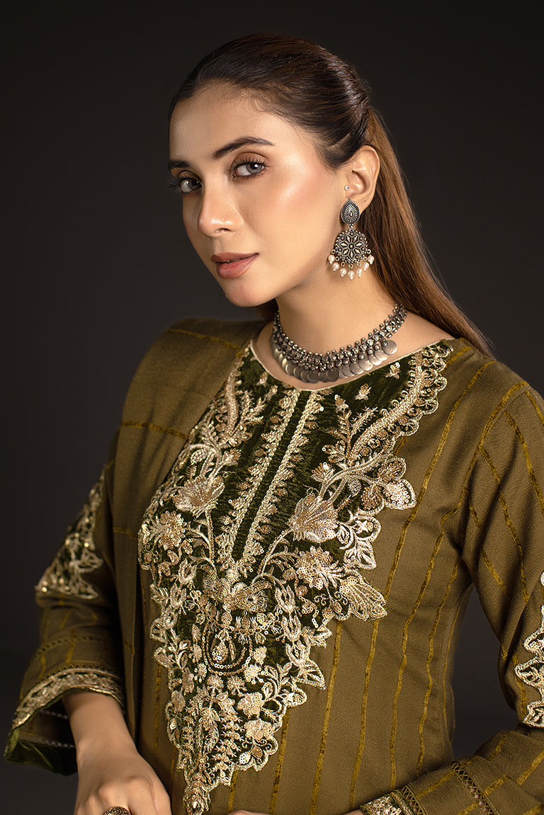 Mehndi color readymade dress