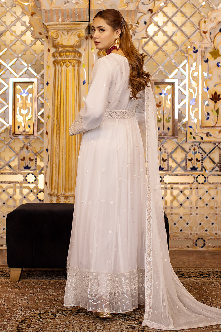 Off-White Pakistani Plus Size Dress