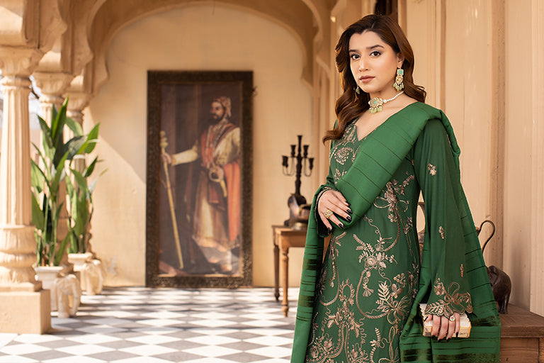 Pakistani Branded Green Suit