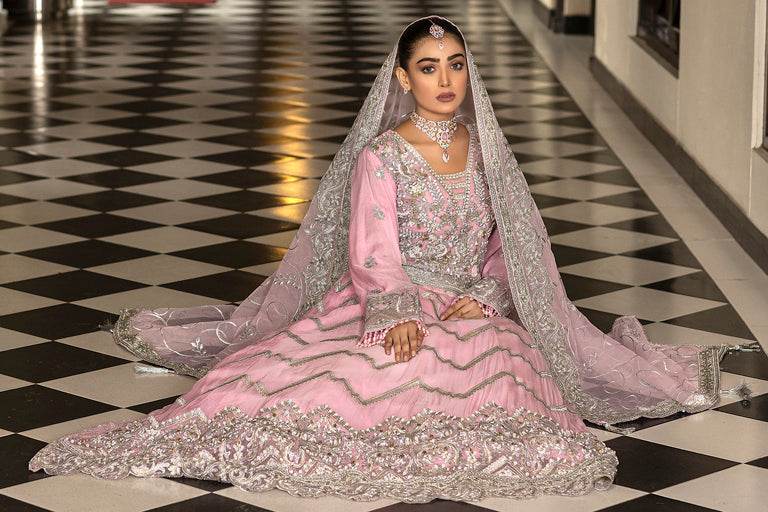 Pakistani Designer Pink Dress For Wedding 