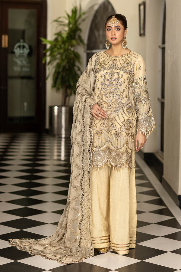 Pastel Chiffon Sharara Dress