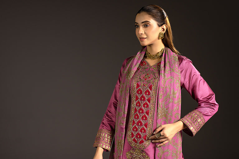 Pink Casual Wear Pakistani Dress