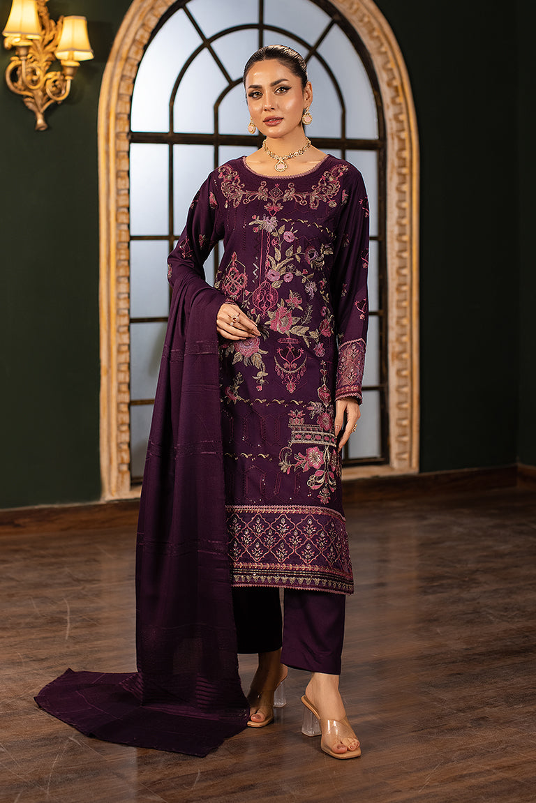 Purple Semi-Formal Dhanak Suit