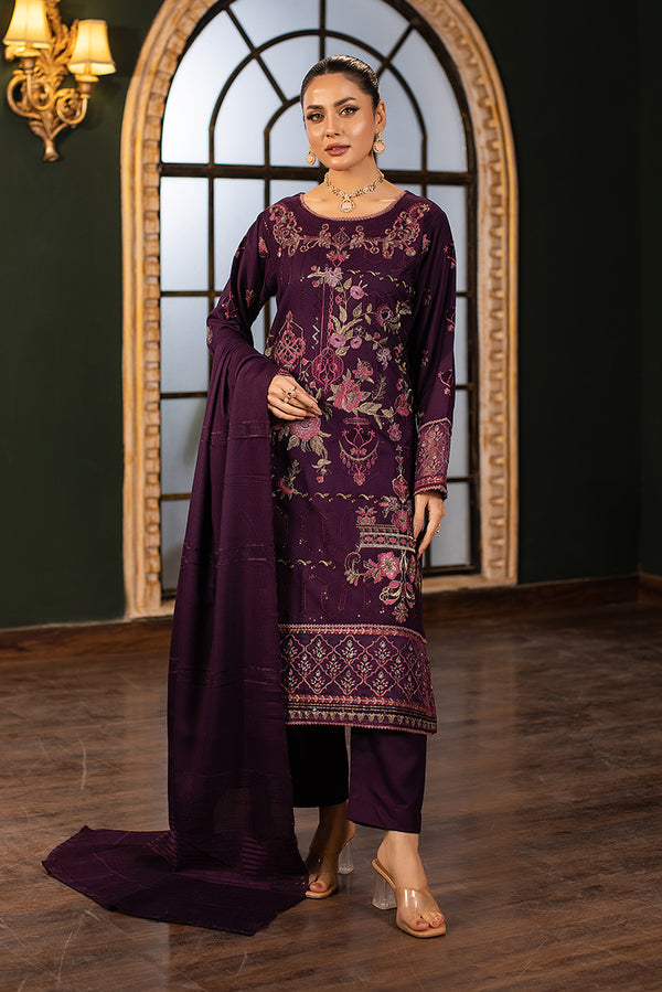 Purple Semi-Formal Dhanak Suit