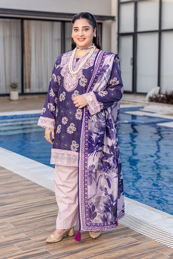 Purple and Pink Cotton Dress