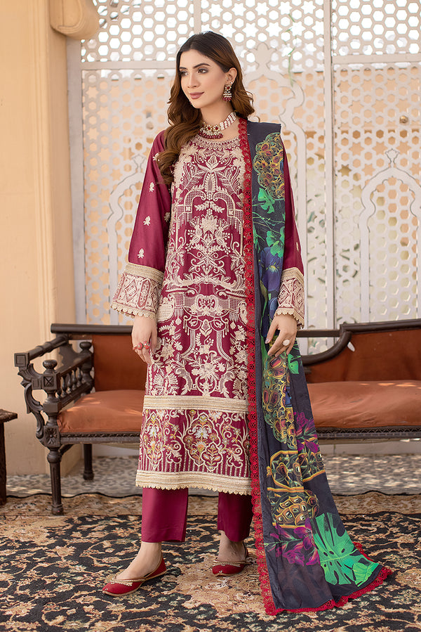Red Linen Readymade Dress