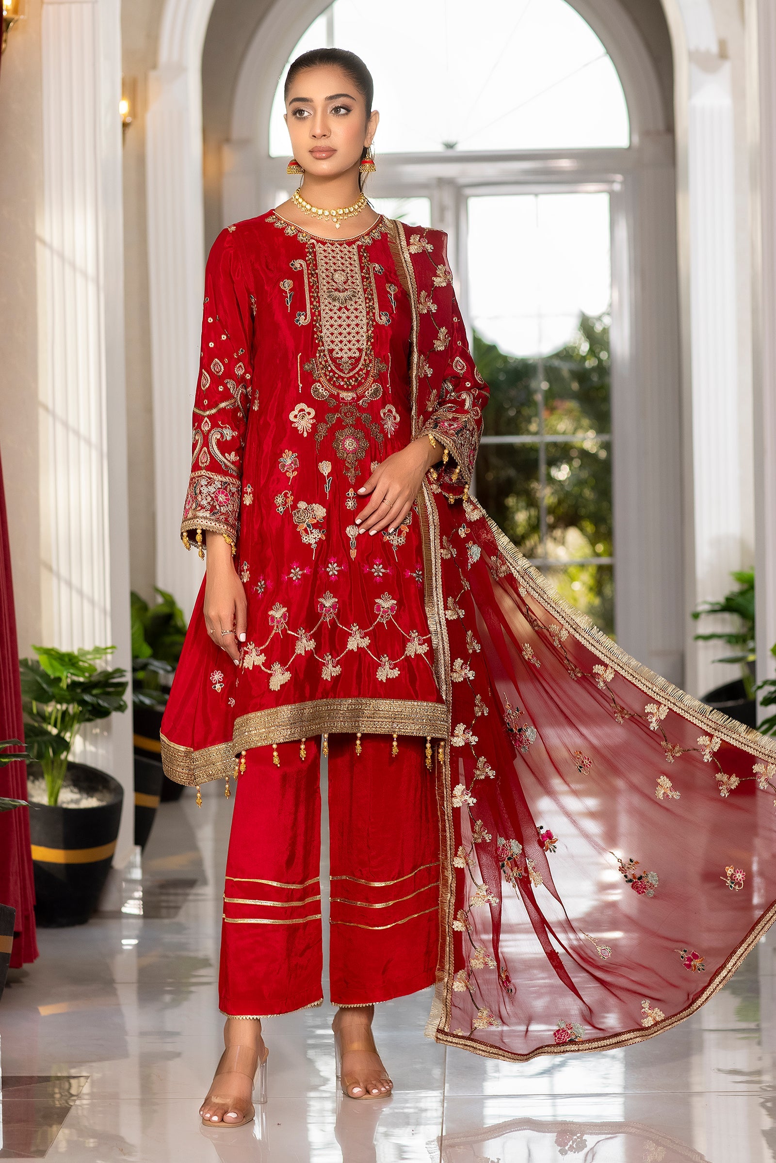 Red Silk Dress