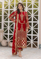 Red and Gold Embroidered Dress USA