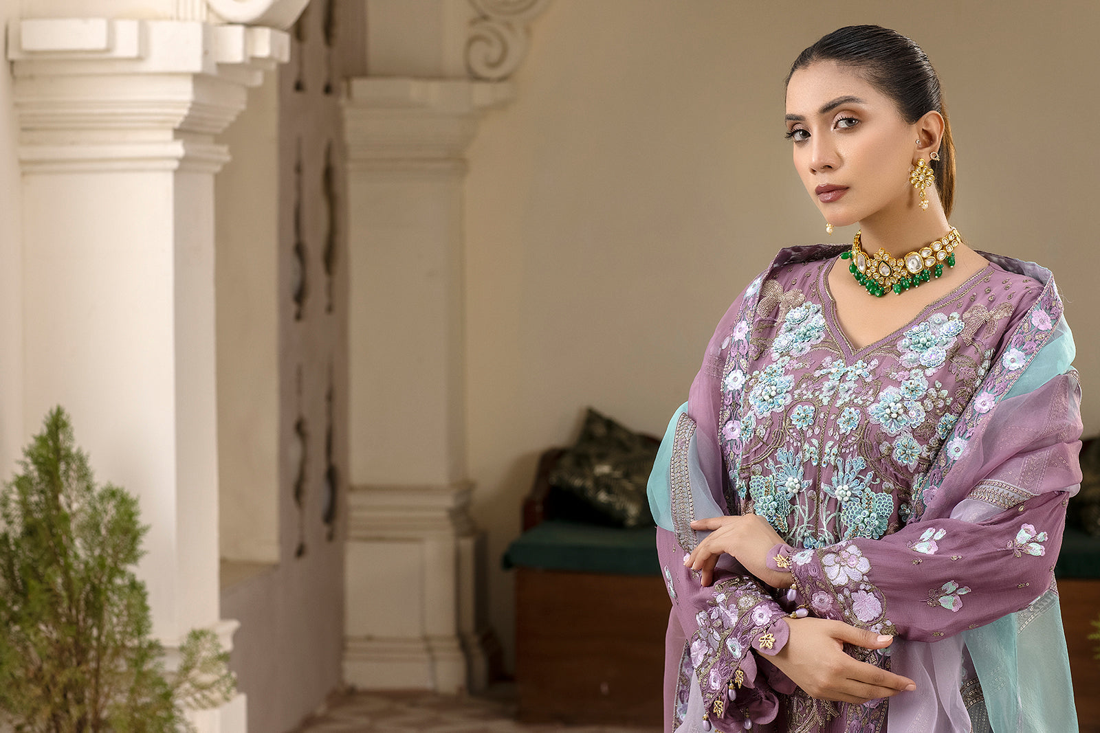Royal Purple Formal Sharara