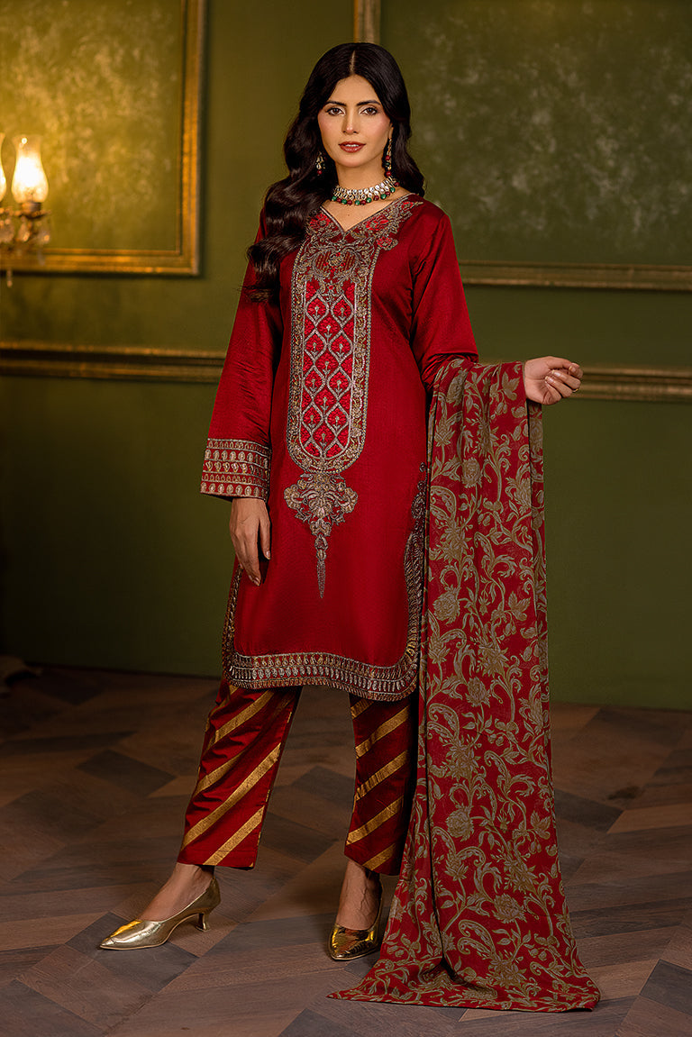 Royal Red Khaadi Cotton Dress USA