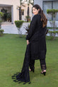 Striking Black Chiffon