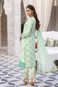 White-Green Chiffon Dress USA