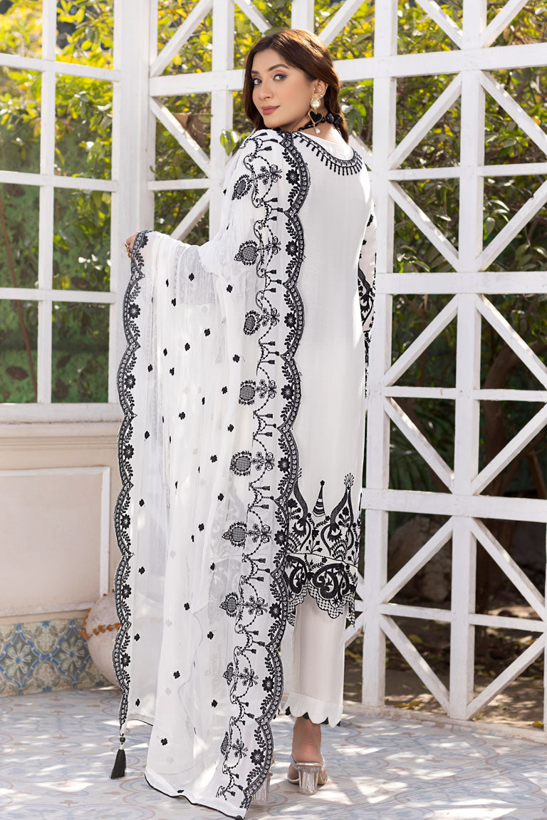 White Chiffon Gown USA
