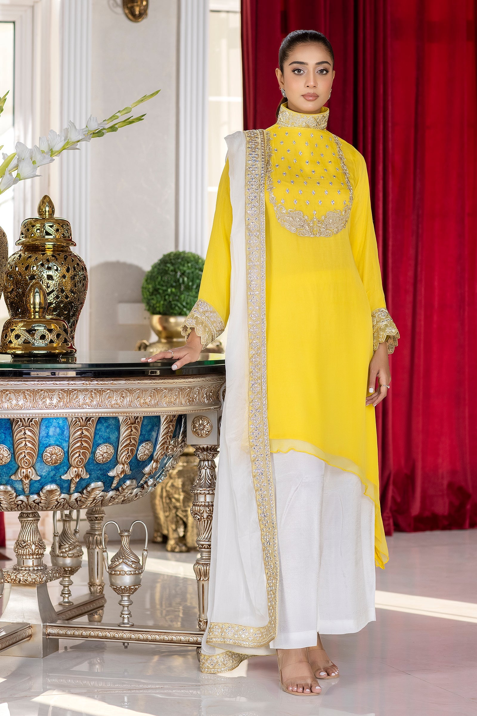 White and Yellow Dress USA