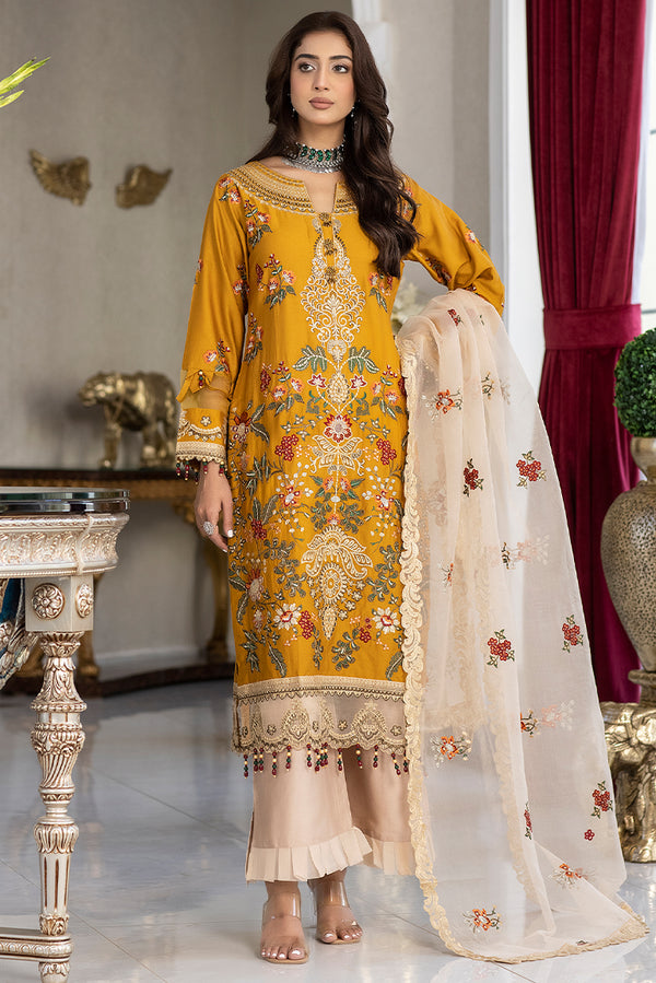 Yellow Embroidered Dress