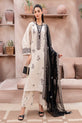 beige embroidered cotton suit dress