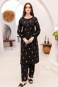 black embroidered winter pret